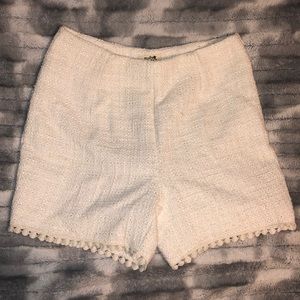 Molly Bracken white tweedy shorts